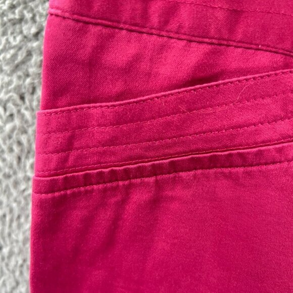 212 Collection Womens Crop Pants 16 Pink High Rise Zip Front Capris Stretch‎ - Picture 3 of 12